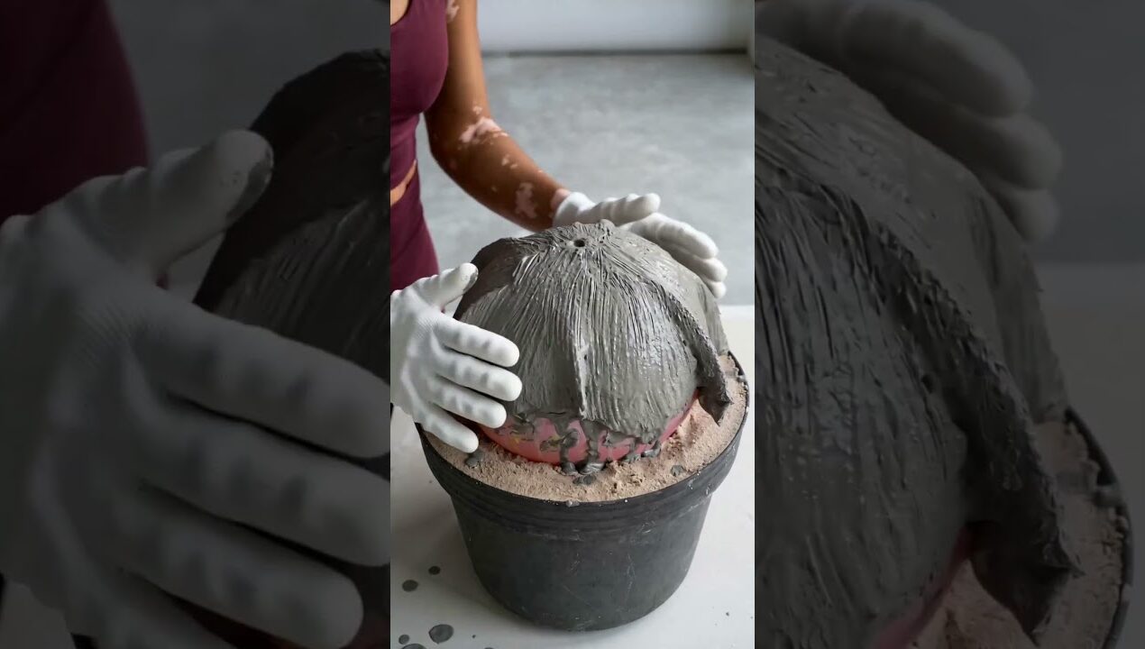 Balloon + Fabric + Cement = Beautiful Flower Bowl