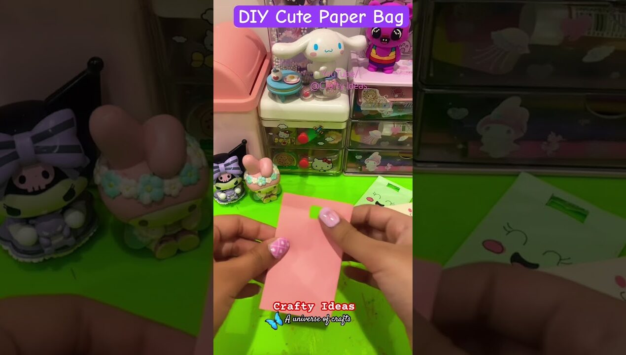 DIY Paper Bag Craft-Paper Craft-Craft Ideas-DIY Crafts #papercraft #shorts #kawaiicraft #diy