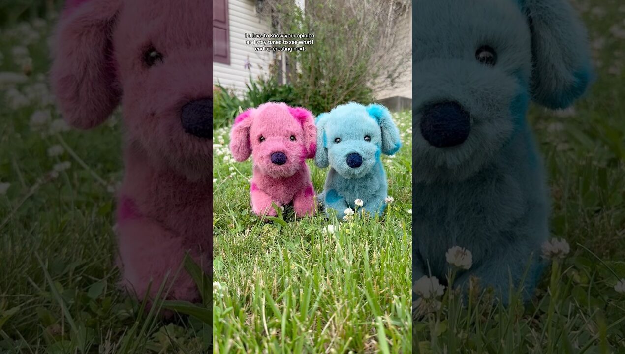 let’s complete my magenta inspired jellycat puppy  #bluesclues #magenta #jellycat #customized #diy
