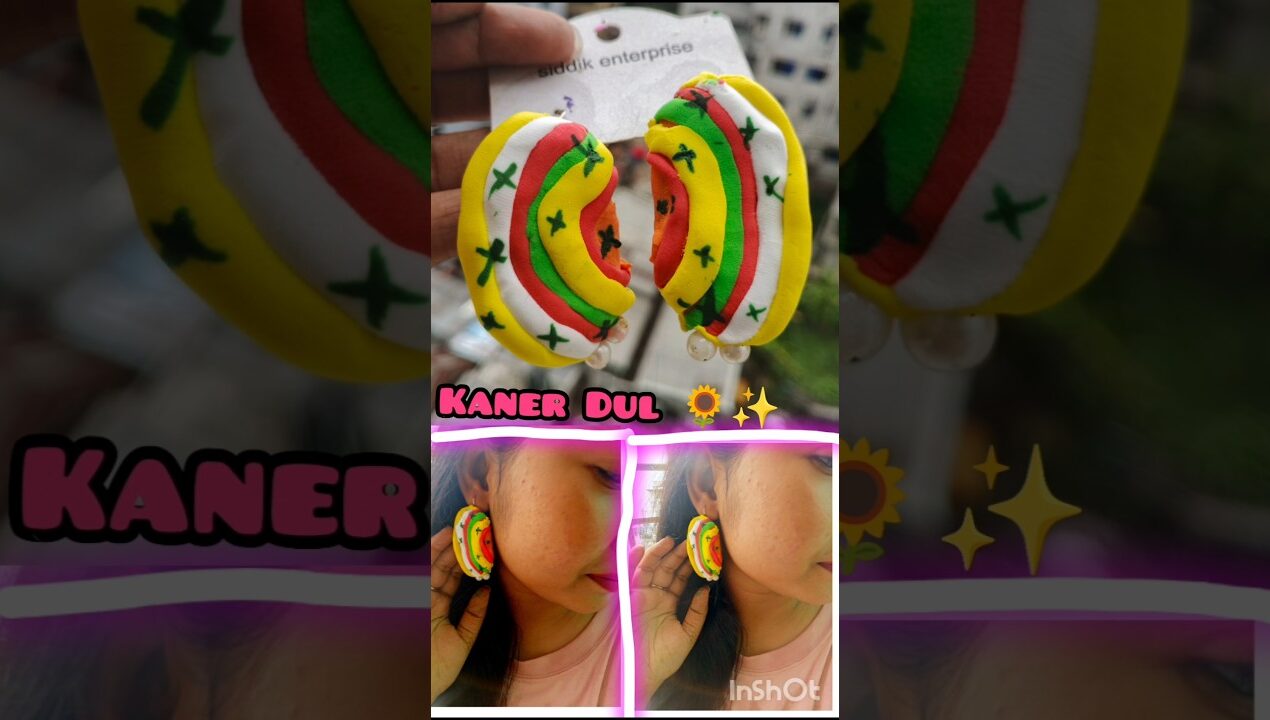 Diy idea🌺✨How to make Kaner Dul🍉easily by Super clay🐮#diy #craft #clayart #clay #claycrafts #trend