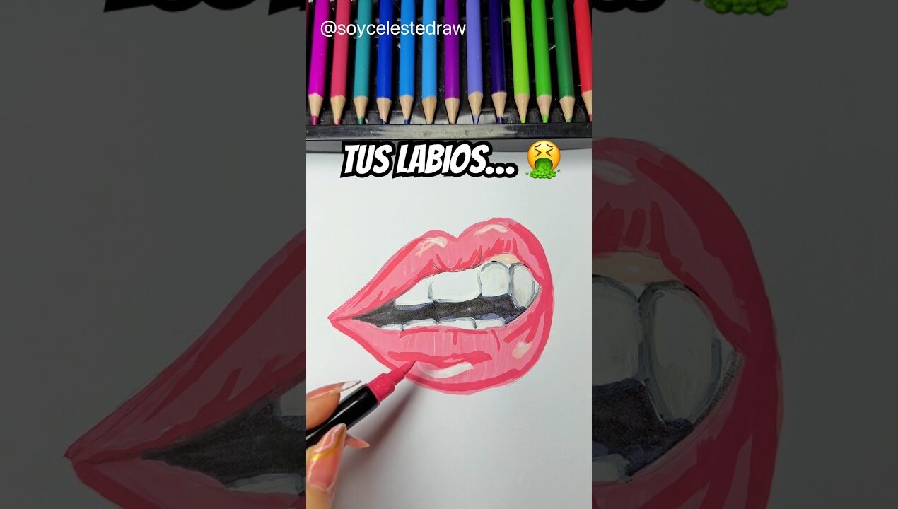 ¿Que LABIOS eliges DIBUJAR? 👄✏️ #drawing #diy #art #viral