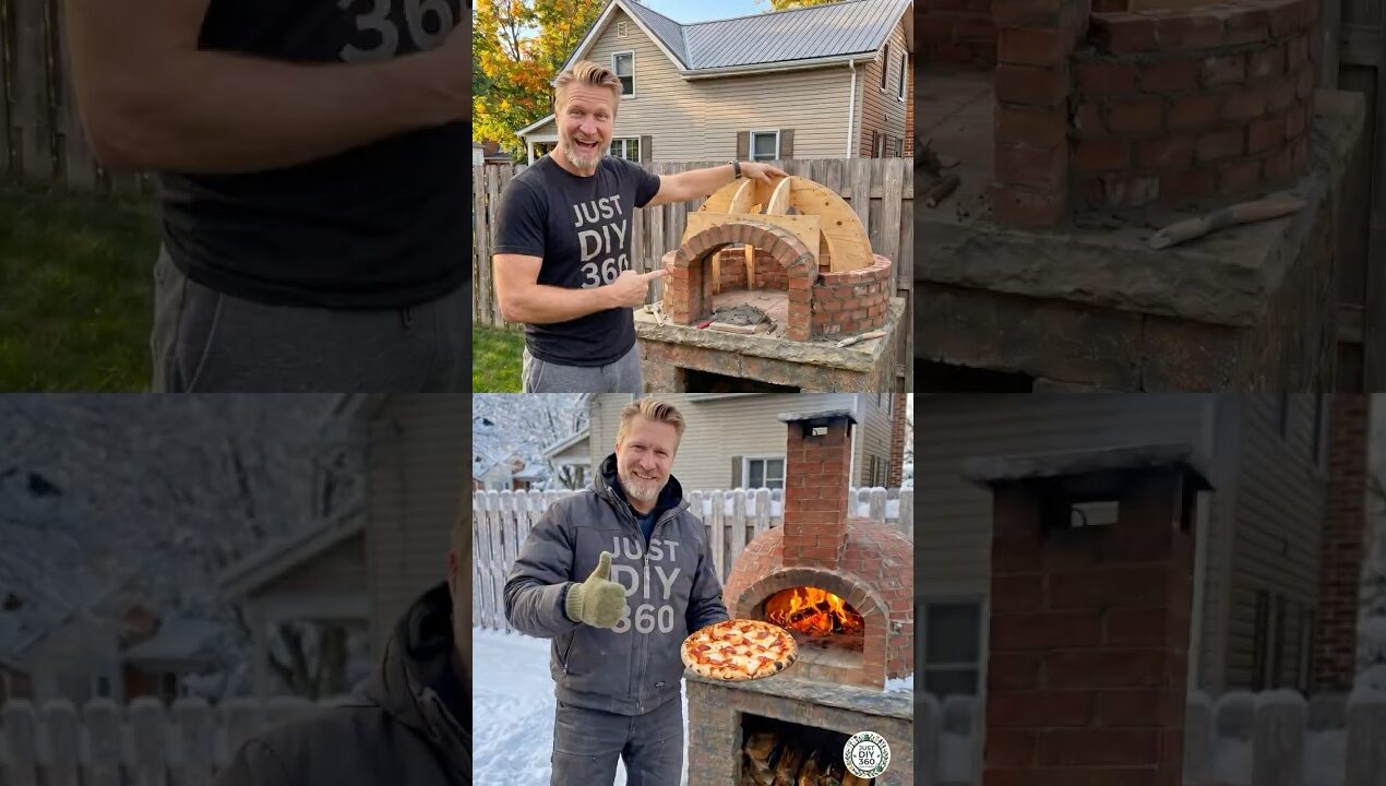 Simple DIY Outdoor Pompeii Pizza Oven | Backyard Ideas 🍕🔥 #DIYPizzaOven #BackyardIdeas #WinterOven