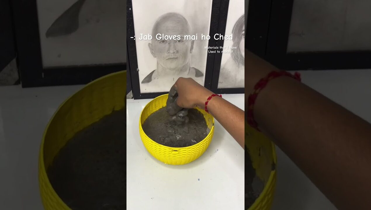 Hand Gloves se Banayi tray ✨🐾 #diy #crafts #howto #paint #cement #homedecor #shorts #viral #art