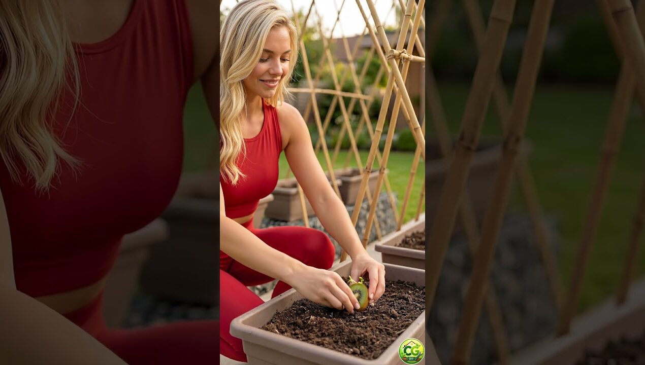 Easy DIY Garden Idea: Grow Kiwi on a Trellis 🥝🌿#diy