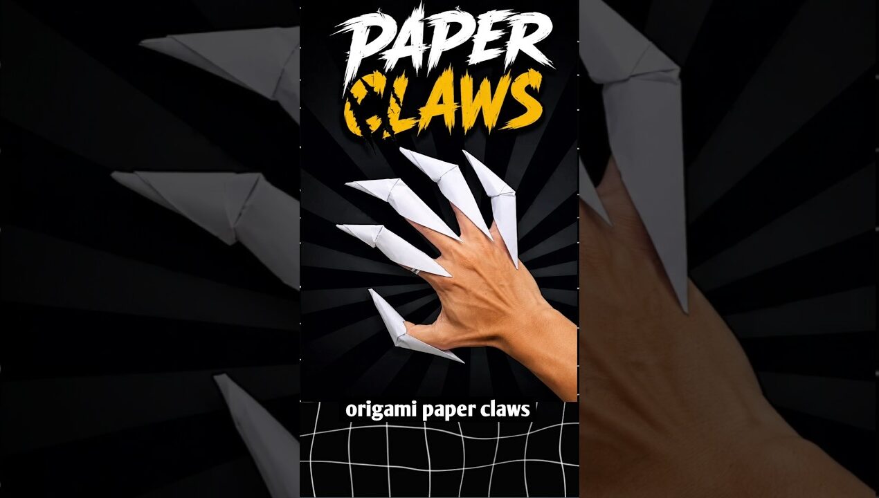 Ninja Paper Claws That Transform into shuriken 🔥 #claw #ninja #diy #shorts