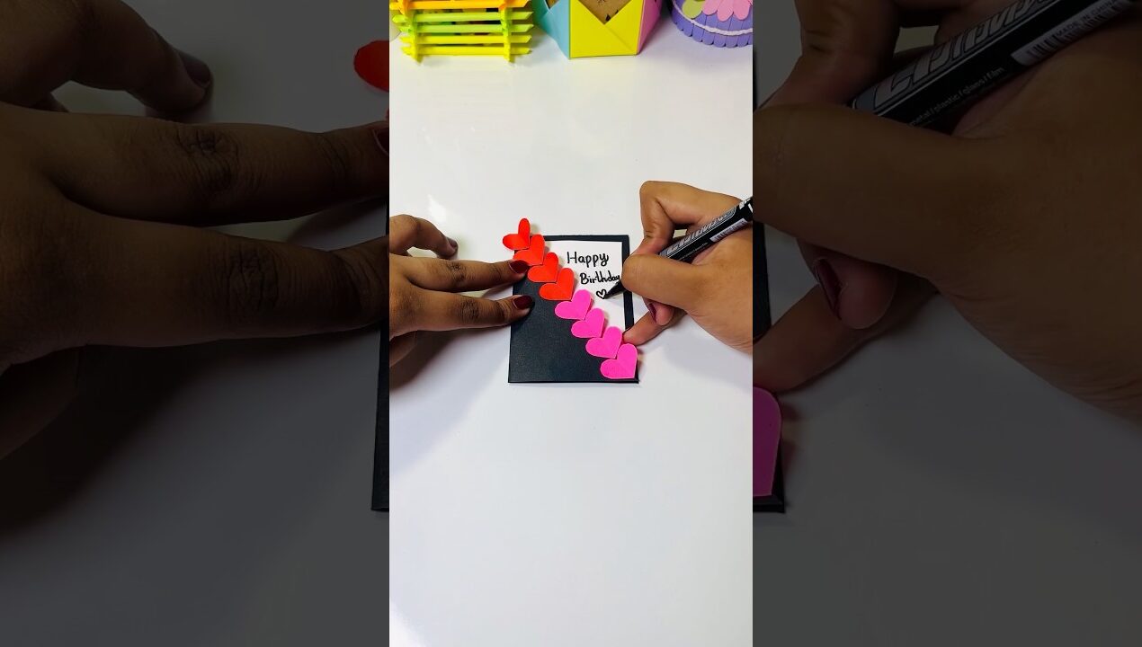 DIY cute birthday card ideas 💝#diy #craft #shorts #foryou