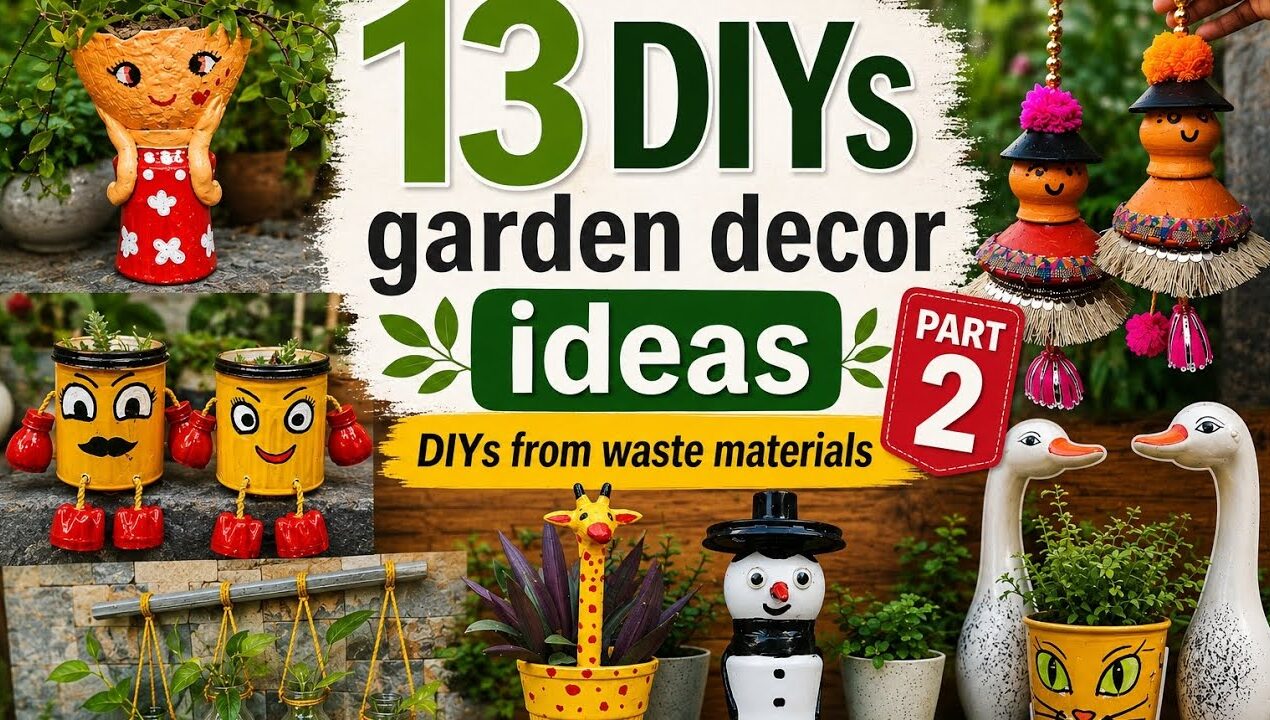 13 Diy's Home Garden Decor Ideas / Very Easy Diy's with Waste Material 🌳🌿 #Diyplanter #Video #Viral