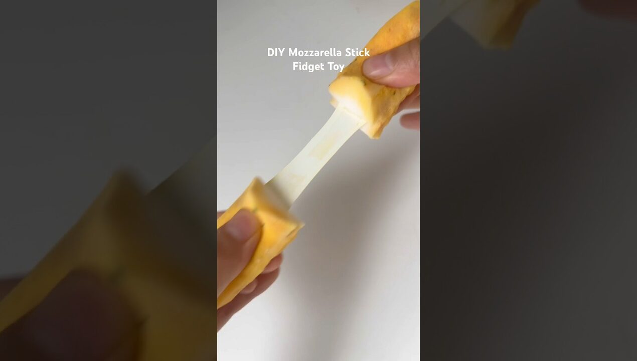 DIY Mozzarella Stick Fidget Toy!! #fidget #squishy #diycrafts #diy #diyideas #craft #fidgettoys