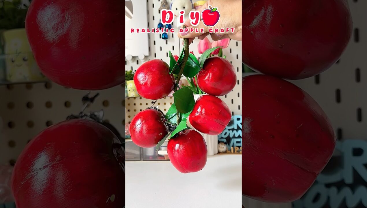 Realistic Apple Craft🍎#shorts #viral #viralshort #reuse #diy #handmade #crafting #trending