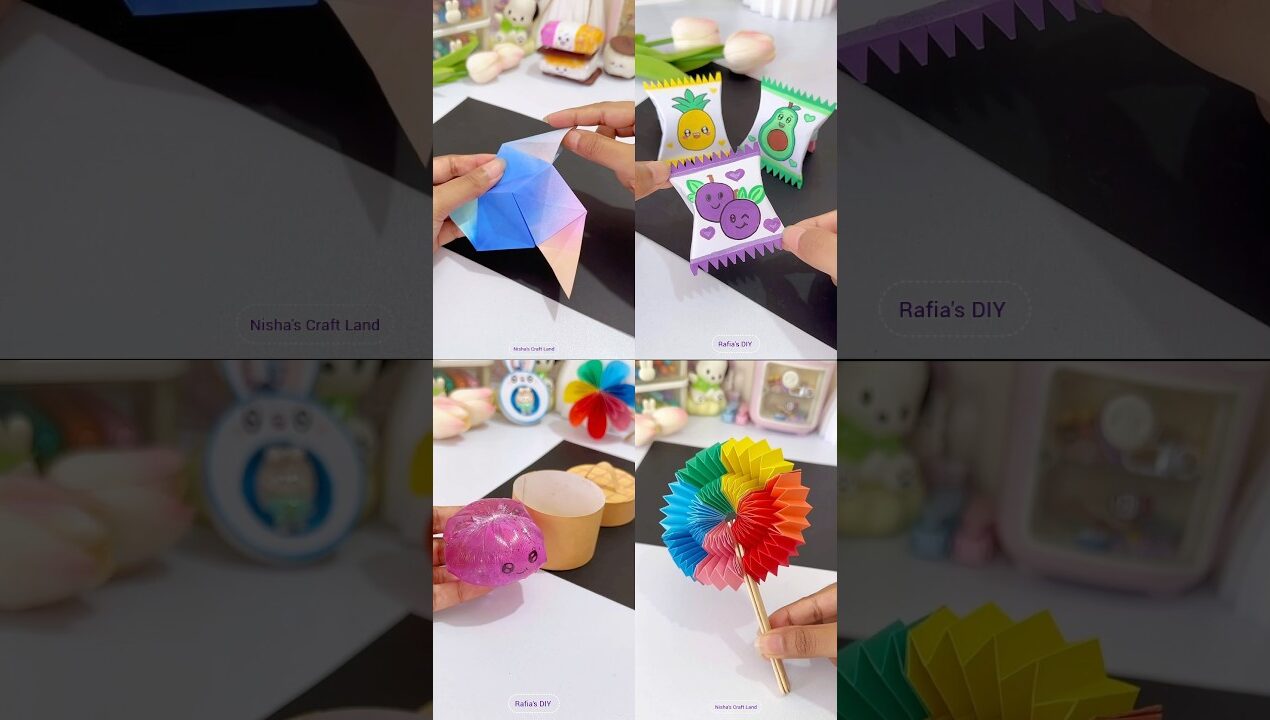 🤩 4 Creative craft ideas #diy #origami #diycraft #craft #diyideas #youtubeshorts