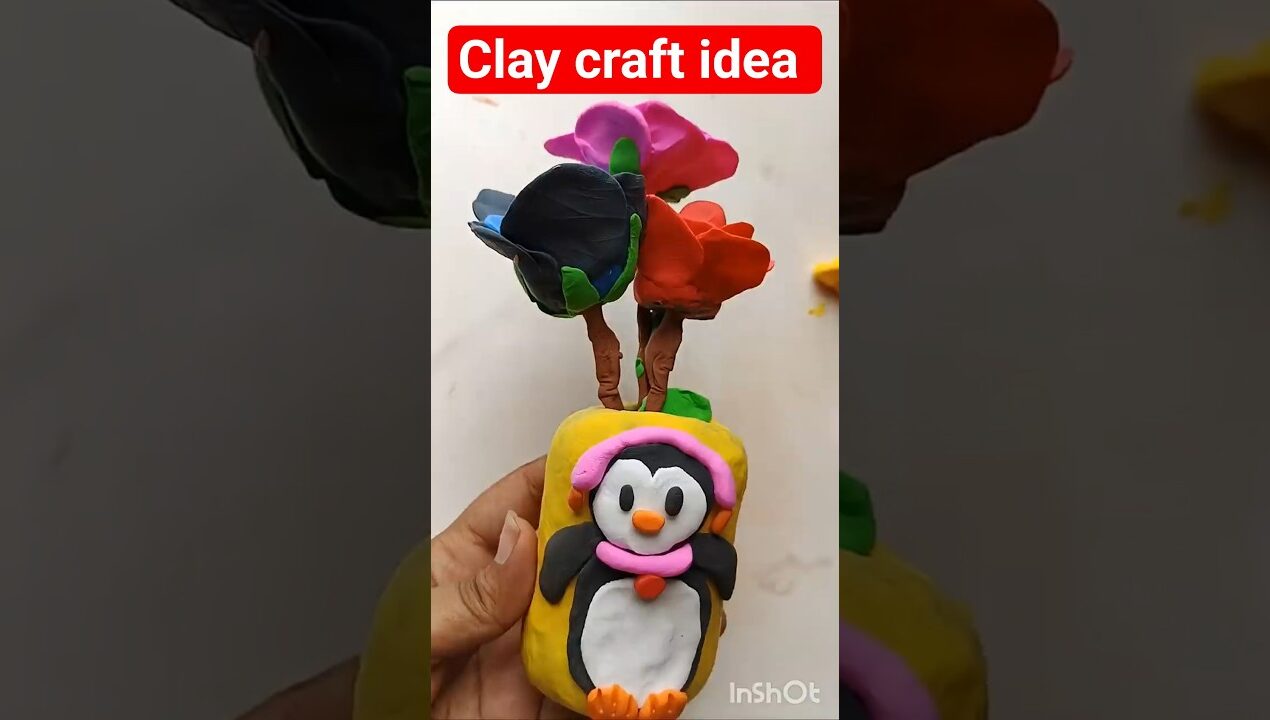 DIY idea 💕 How to make🌺easily Flower🌹🪷 Super clay #craft #clay #trend​ #shots​ #painting​ #painting​