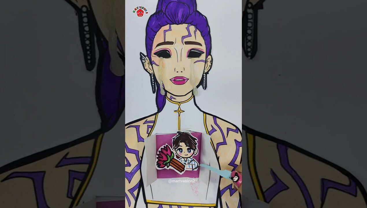 K-pop Demon Hunters GOLDEN PaperDoll DIY✨#kpopdemonhunters#rumi #diy #papercraft#satisfying#gift#toy