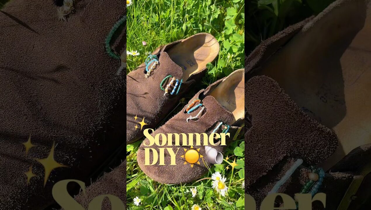 Das perfekte Sommer DIY🐚☀️ #diy #birkenstock #sommerdiy #perlendiy #perlenarmband #crafts  #summer