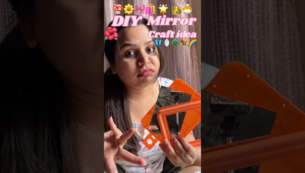 DIY Mirror craft idea at Home 🪞💖 part-1| Easy Craft Idea | diycraft | ytshorts | handmade | fyp |