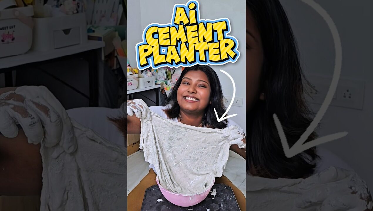 Ai vs Me 🥊DIY Cement planter 🪴 (Part- 1) #shorts #youtubeshorts #trending #viral