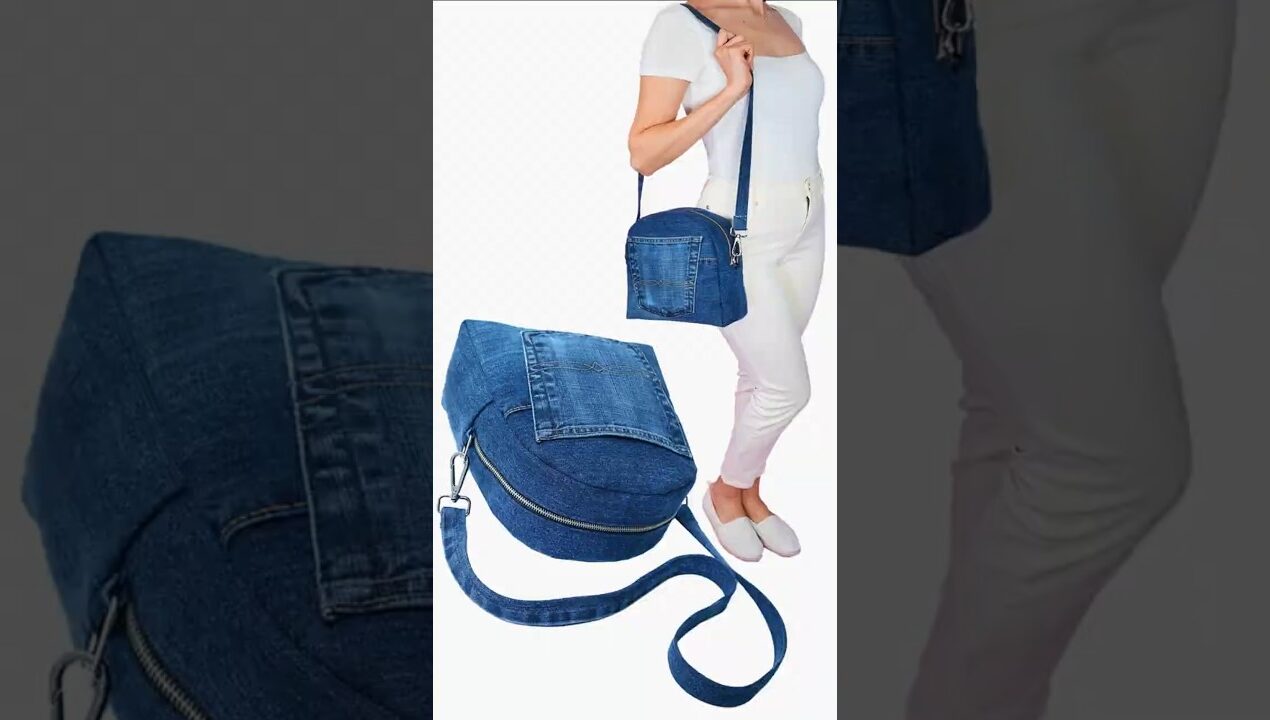 DIY Shoulder Bag  from Old Jeans