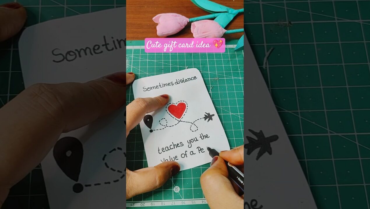 Handmade card for your loved one's 🤗💞 #diy #craftideas #cute #couple #love #viral