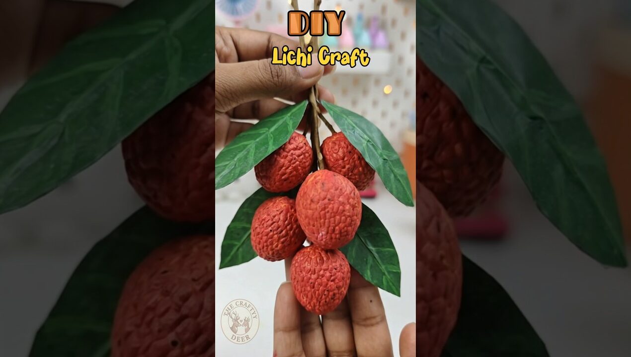DIY Litchi #shorts #viralshort #craft #diy #handmade #litchi #lichi #homedecor #clayart