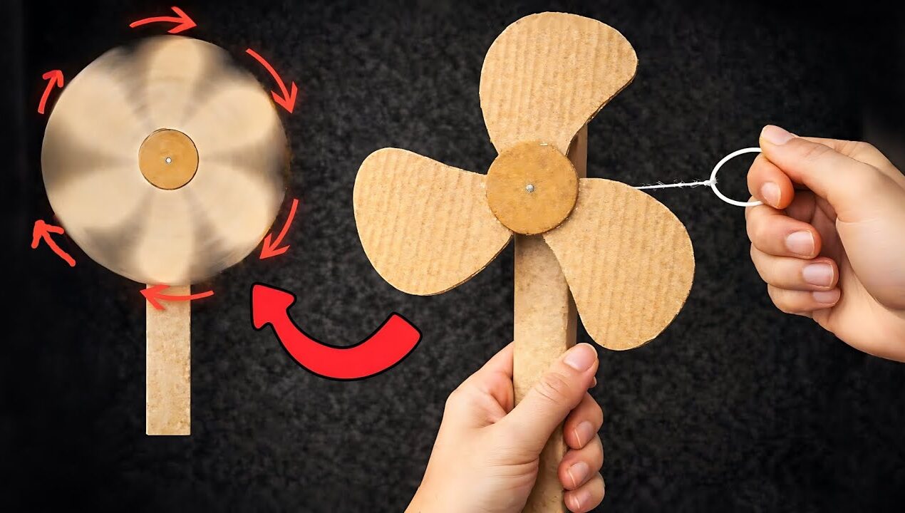 How to Make a Cardboard Fan without Electricity | DIY Fan | Cardboard Crafts | Hand Fan