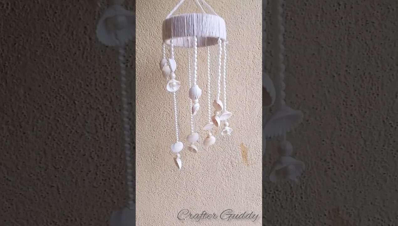 DIY Sea shell jhumka ideas 😱#shorts #youtubeshorts #viralshort #diy #jhumar #roomdecor #trending