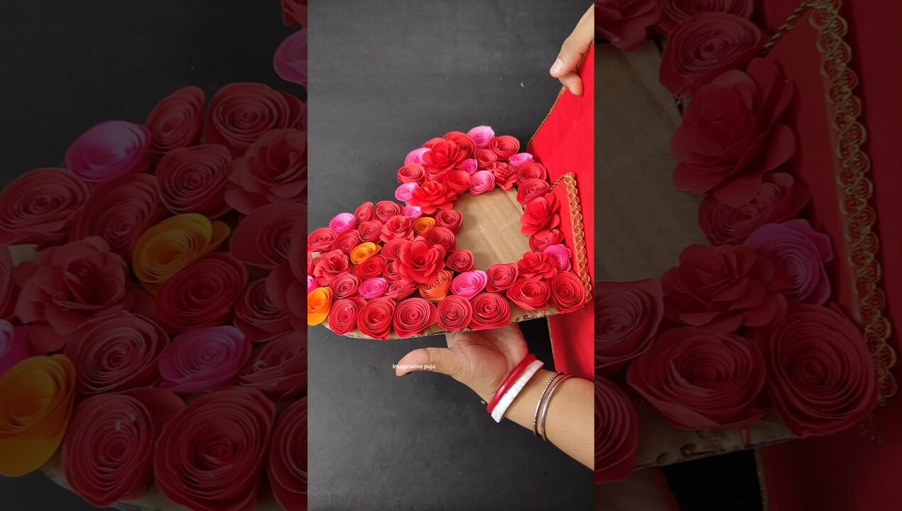 DIY Heart Photo Frame Making Craft|#youtubeshorts #viralshort #diy #photoframe #decoration #craft