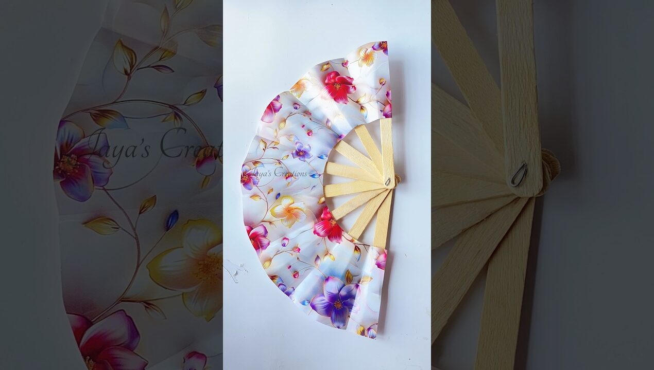 🪭 Hand fan #diy #craftyhome #viral #craft #recycledart #art #viralvideo #handmade #shorts #viral