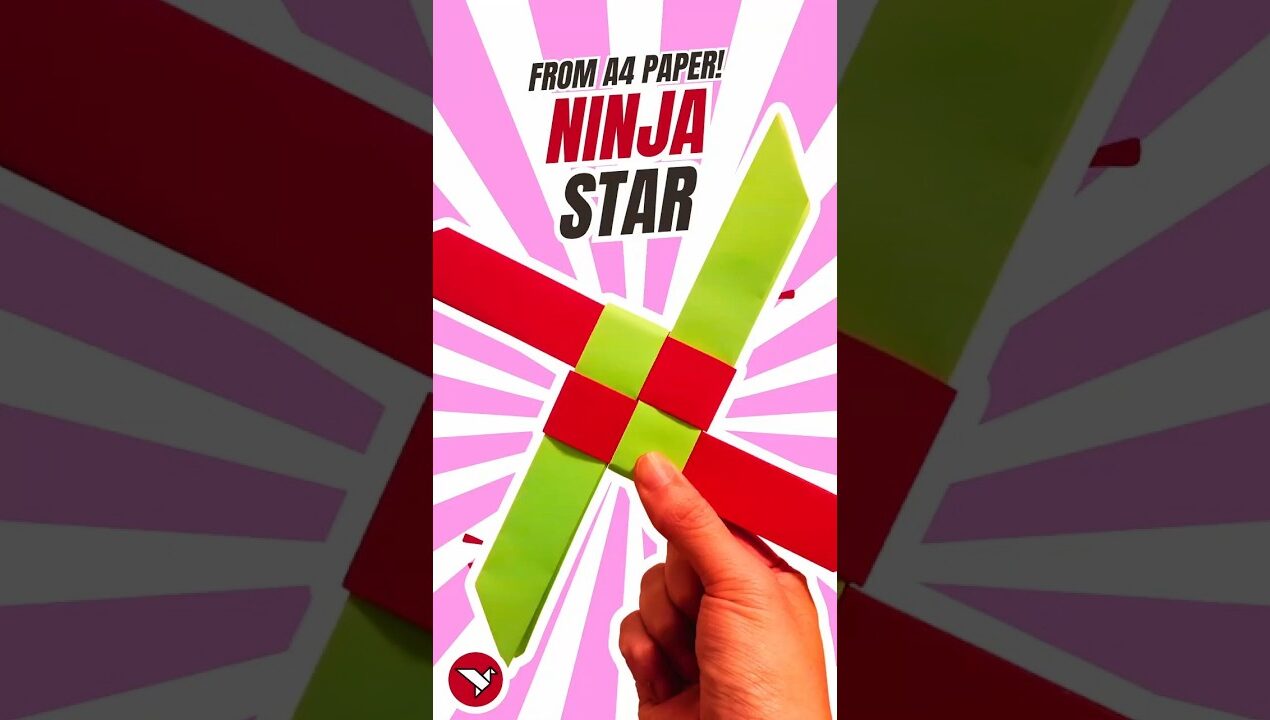 DIY Ninja Star from A4 Paper – Easy Origami Shuriken Tutorial!