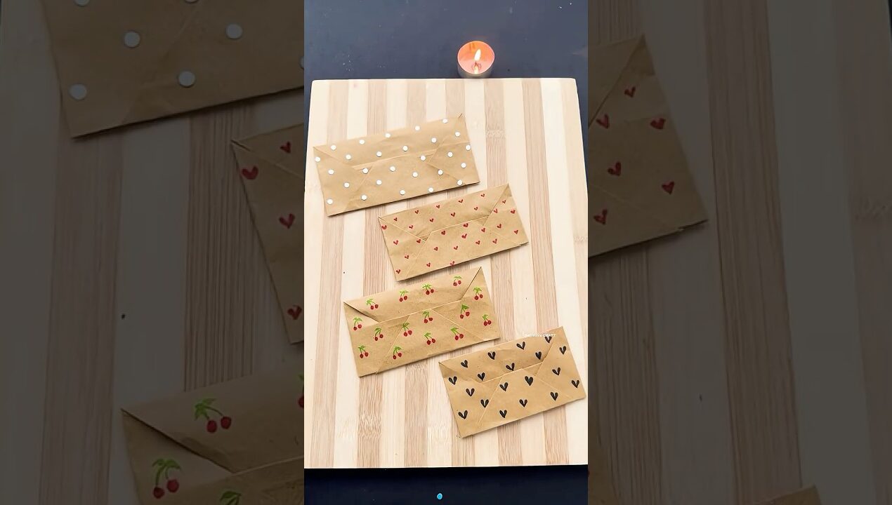 DIY envelope 💌 Paper crafts / Cute gift ideas #diy #craft #art #papercraft #shorts #sarminscraft