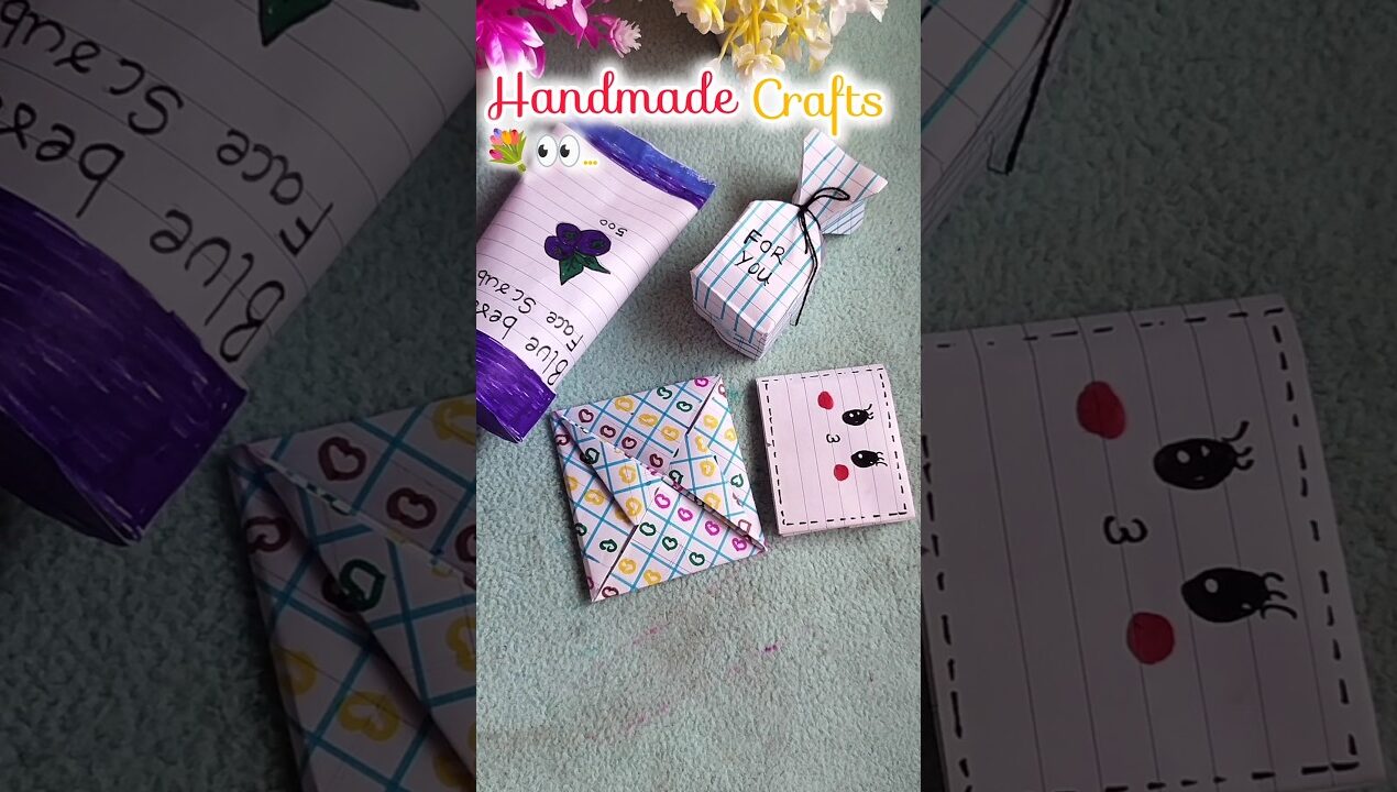 4 Cute Mini Paper Crafts💐You Can Make At Home!#diy #trending #craft #viral #shorts #subscribe #short