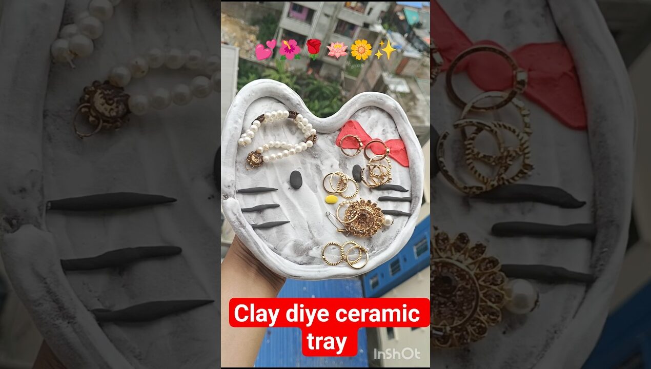 Diy idea🌼✨How to make✈️Ceramic tray easily🪷by clay#diy #clayart #claycraft #trend #claycrafts #funny