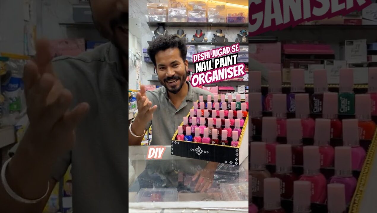 Waste Cardboard se Nail Paint Organizer #diy #craft #creativity #ashortaday #shorts #minivlog