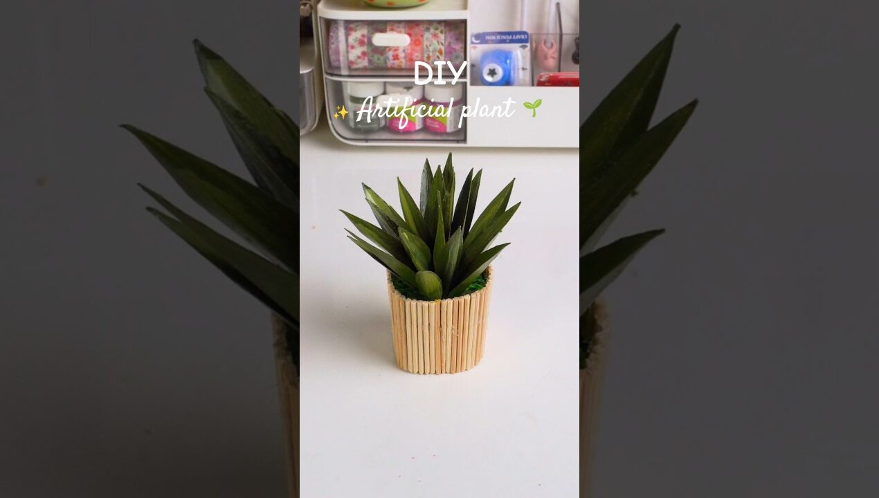 DIY artificial plant ✨ #artificialplants #trending #homedecor #viralshort #ytshorts  #aesthetic