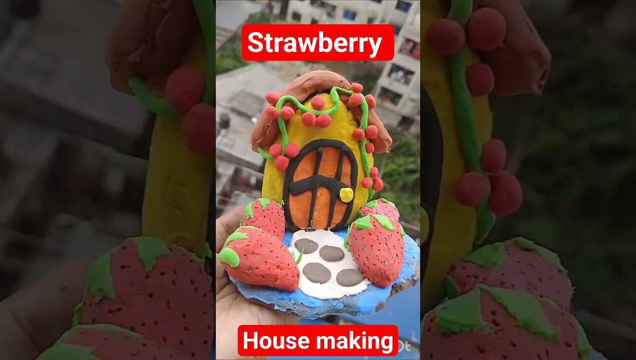 DIY idea 💕 How to make easily house with Super clay #trend​ #shots​ #painting​ #painting​#clay#craft