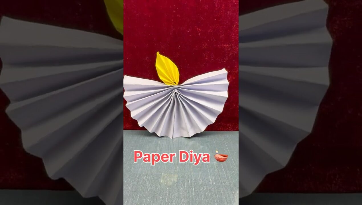 How to make paper Diya 🪔 [ Diwali ] decoration ideas #diy #craft #diwali #papercraft #diya