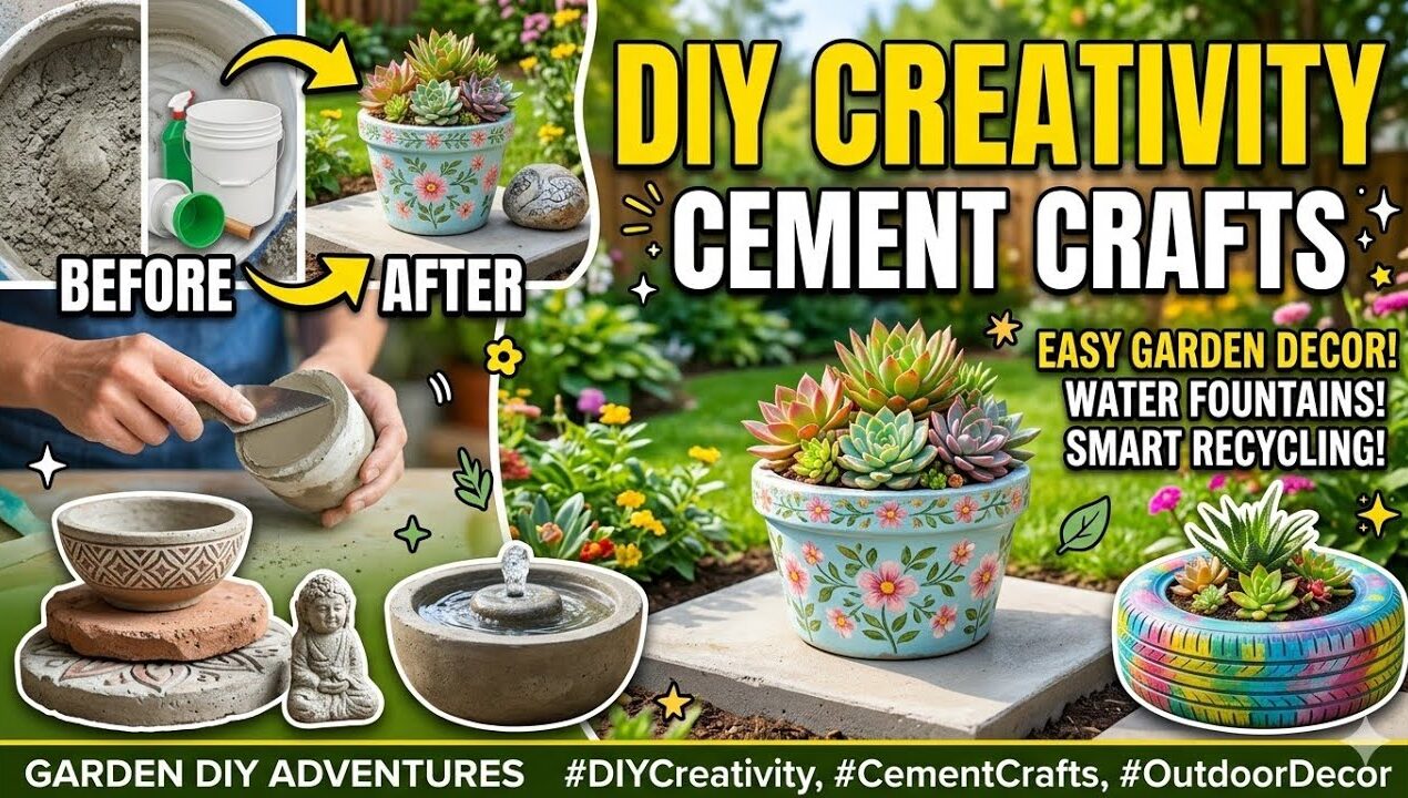 Incredible DIY Ideas 🌿 Cement Crafts & Modern Garden Makeover