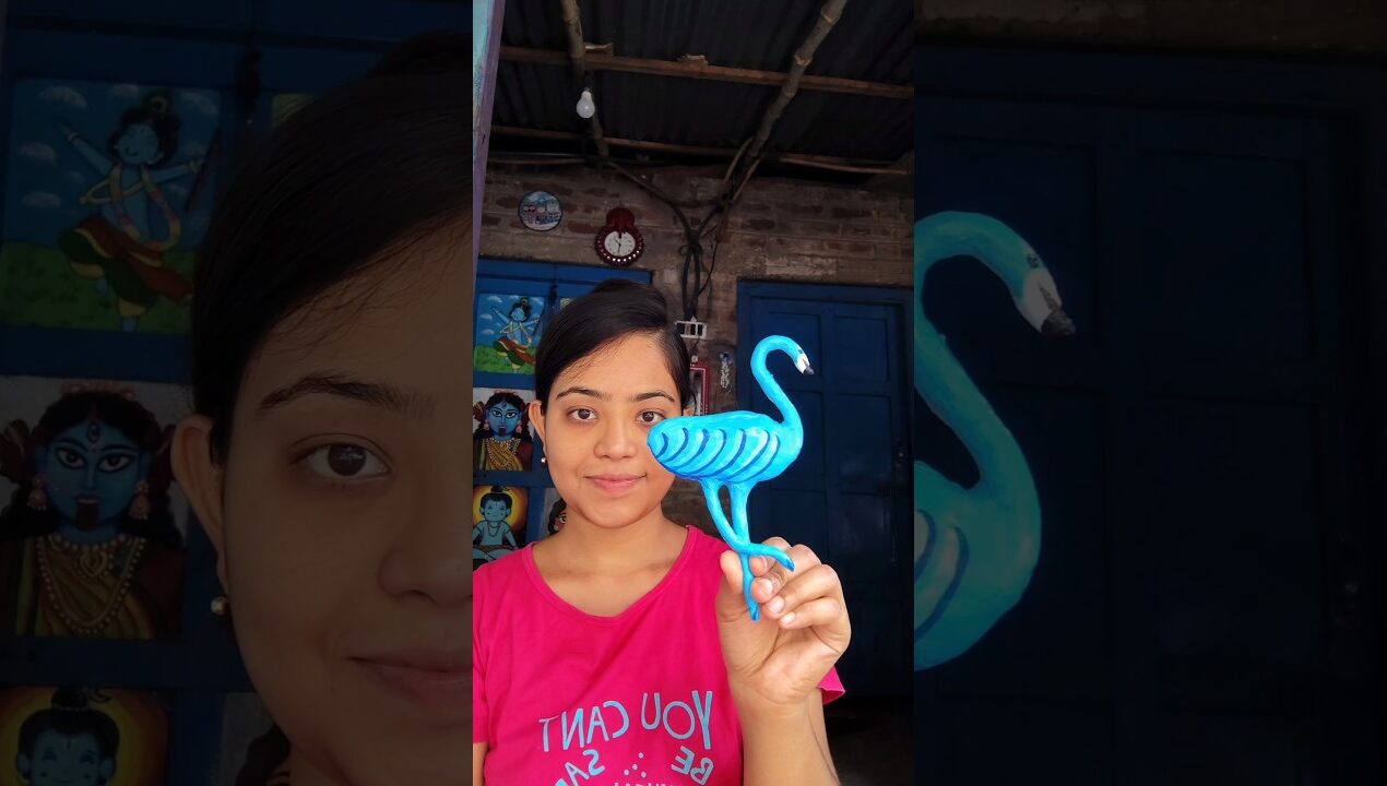 আমের আঁটি দিয়ে এটা কি পাখি বানালাম বলো তো 🤔 #diy #seeds #crane #birds #viral #shorts #easy