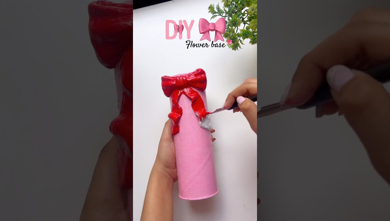 DIY flower base 😱❤️#art #viral #shorts #shortvideo #trending