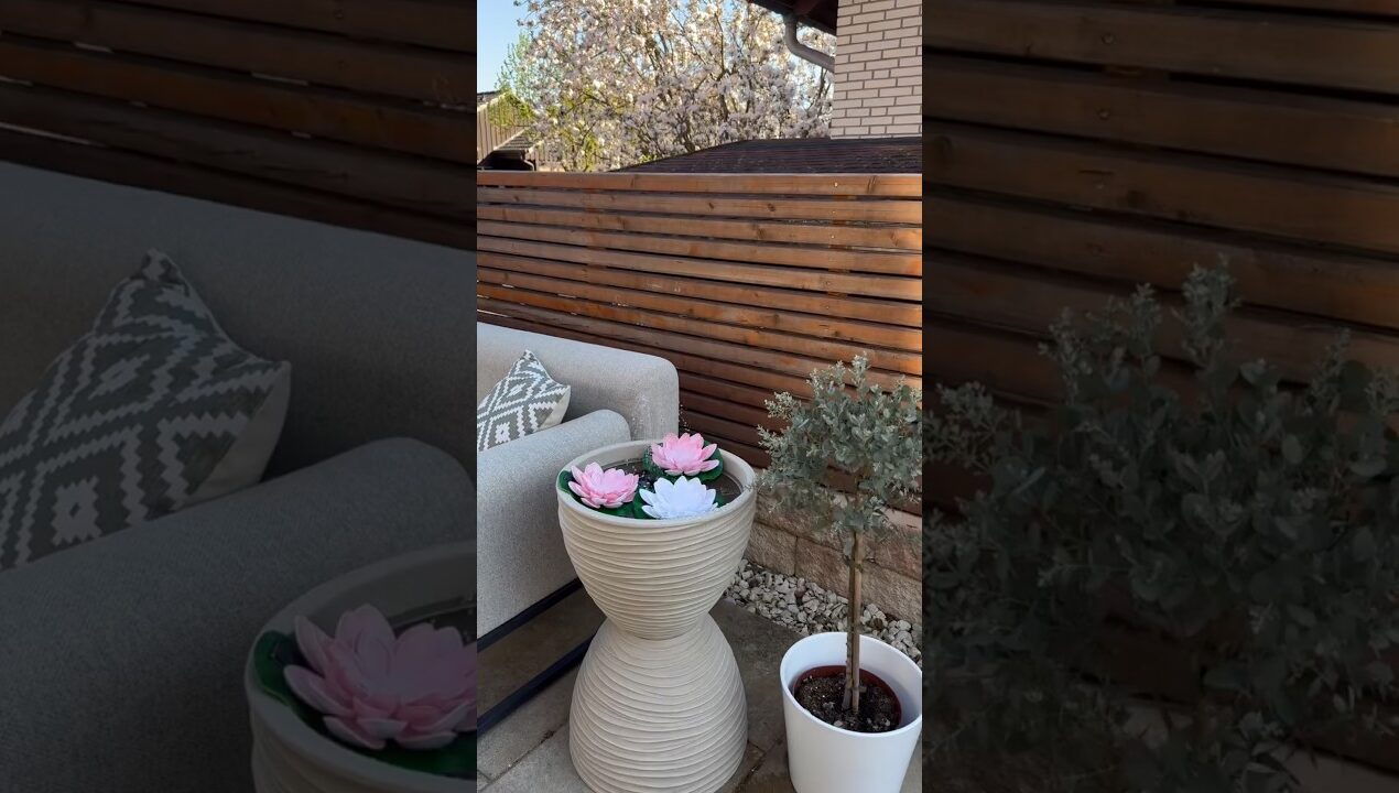 Solar Fountain DIY 😍⛲️🌸 Easy Outdoor Decor Idea