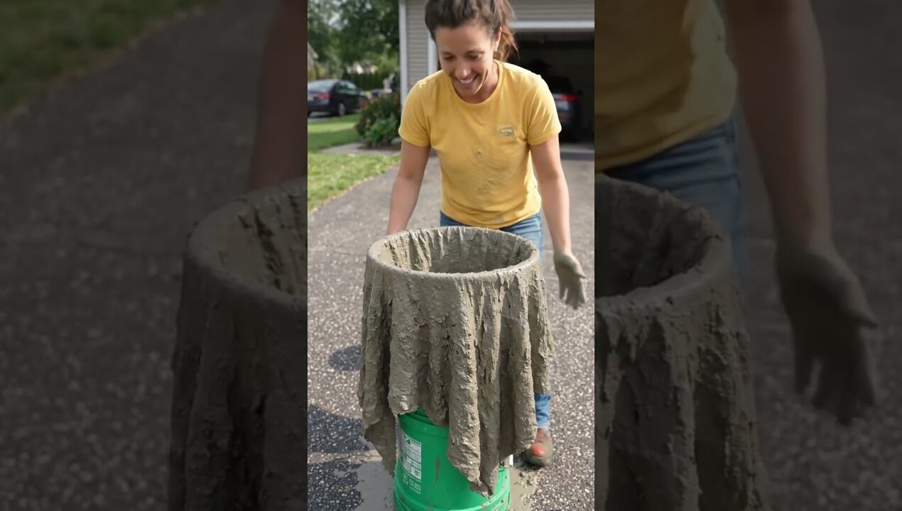 THIS Cement IS JUST IMPRASSIVE 🌸 #shorts #diy #fyp #satisfying
