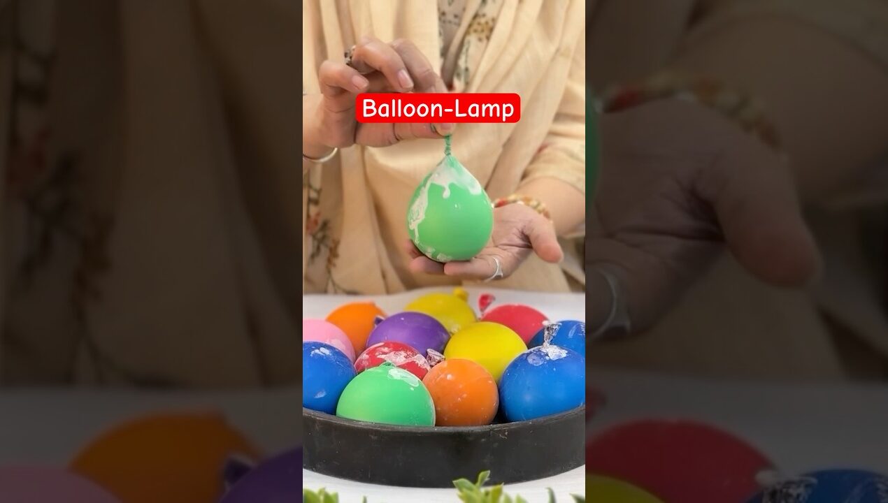Turning Balloons into a Luxury Stone Lamp0 #craft #homedecor #lamp