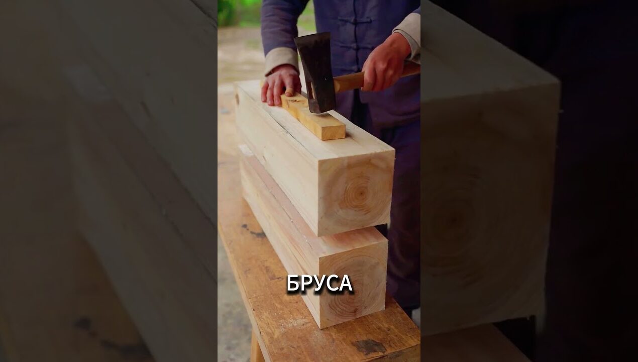 Шедевр из простого бревна за пару минут 🪵 #дерево #diy #своимируками