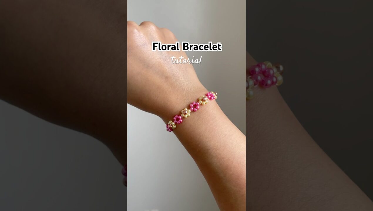 floral bracelet tutorial #beadedbracelet #tutorial #diy #preppy