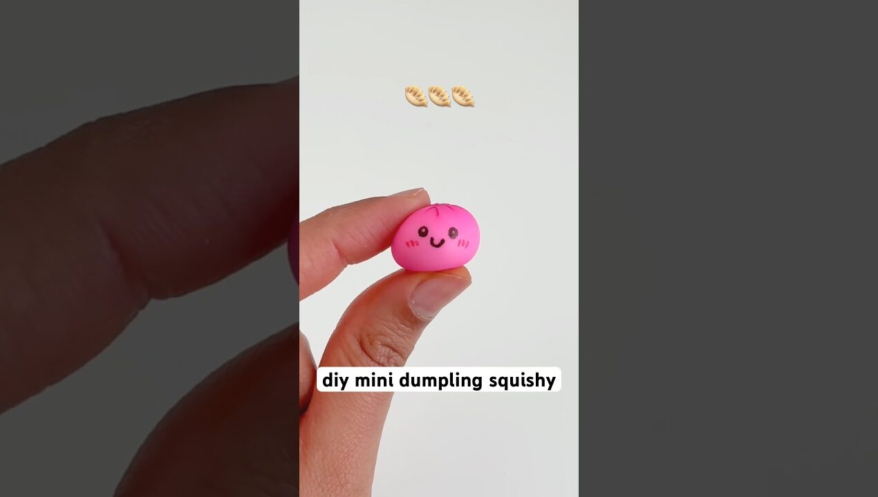 DIY Viral Mini Dumpling Squishy 🥟 #diy #squishy