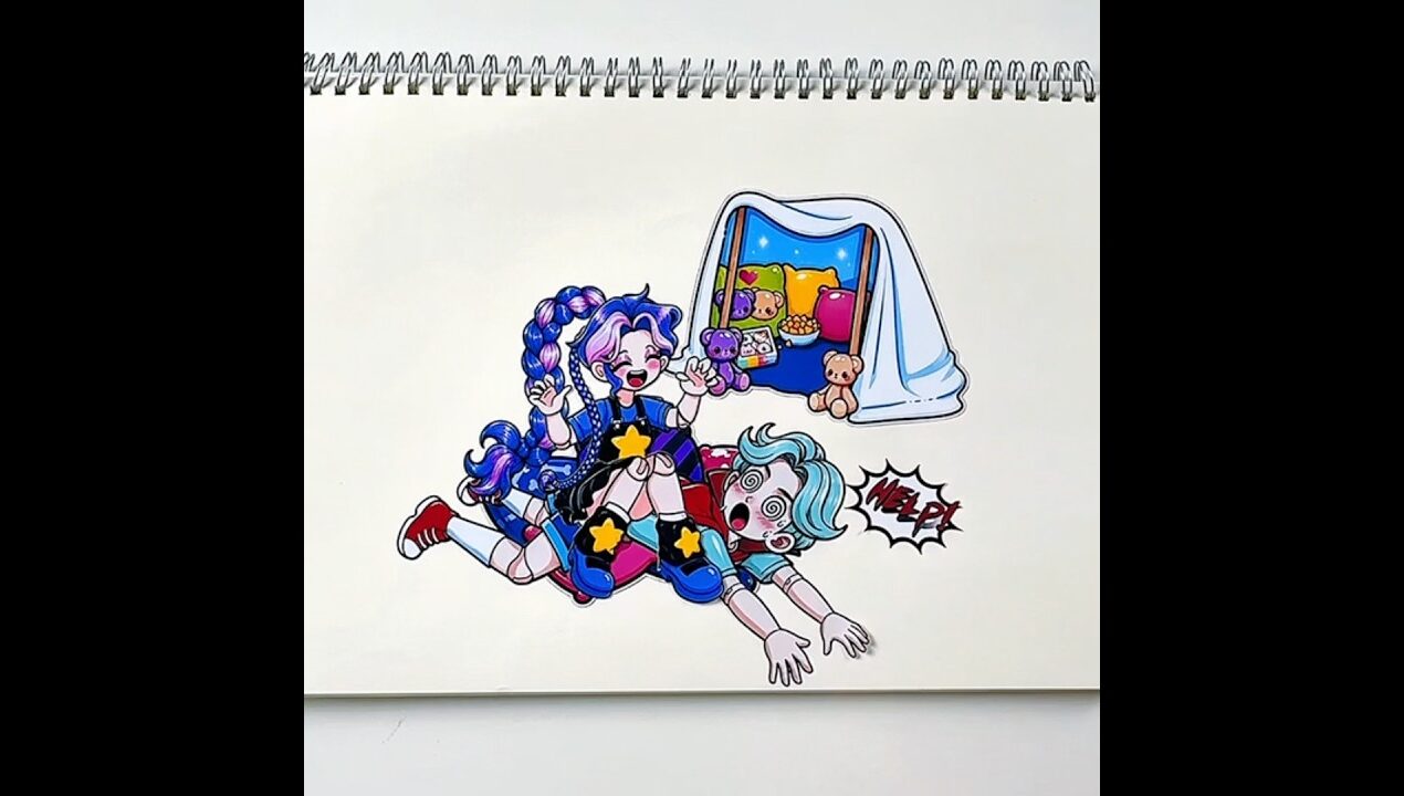 Poppy Playtime 5 Sticker Book DIY #poppyplaytime #lily #lovebraids#stickerbook #diy