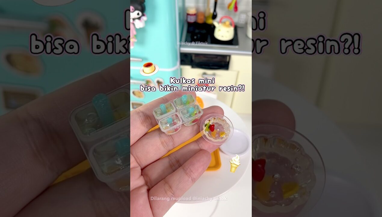 Kulkas mini ini bisa bikin miniatur resin?! LUCU banget #mini #diy #minibrands #mainan #toys