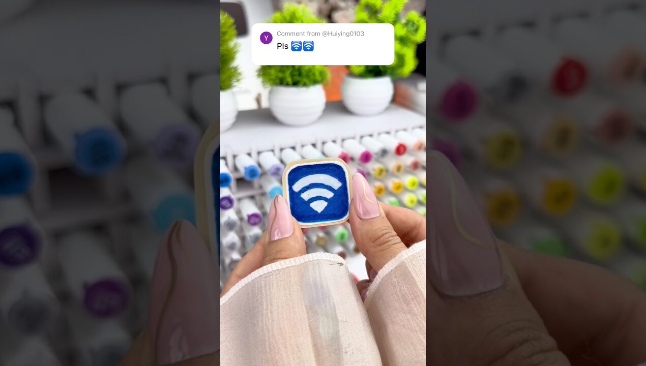 Mini Wi-Fi Badge Sticker 📶 #art #diy #craft #drawing #satisfying #creative #youtubeshorts #wafter