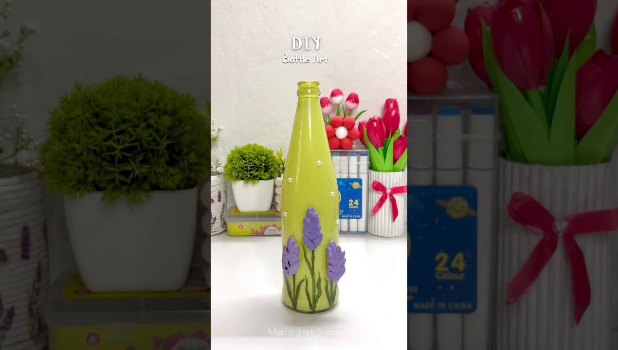 DIY Bottle Art #shorts #shortvideo #art #handmade #diy
