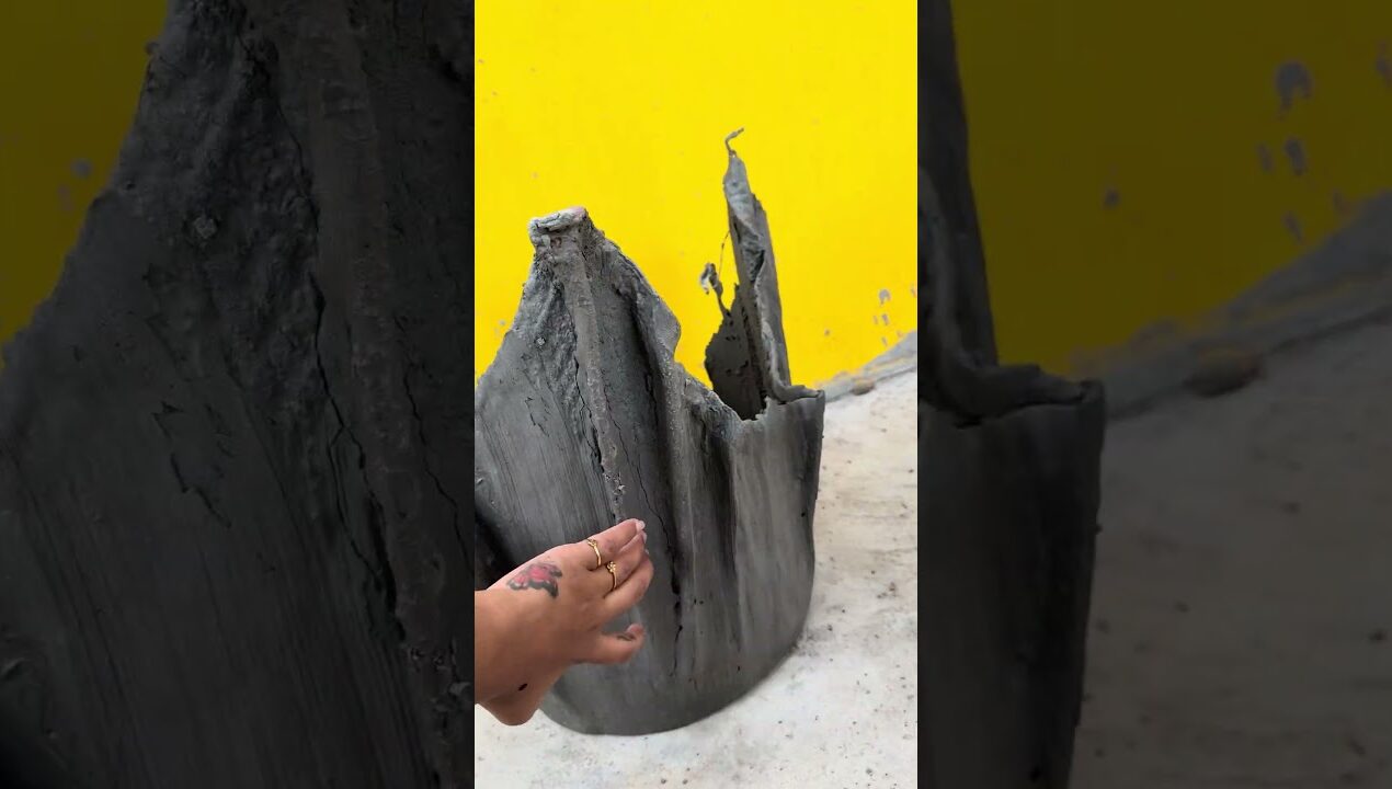 Part 2 of trying trending AI vs Me DIY cement planter#experimnent#hack #viralvideo#shorts