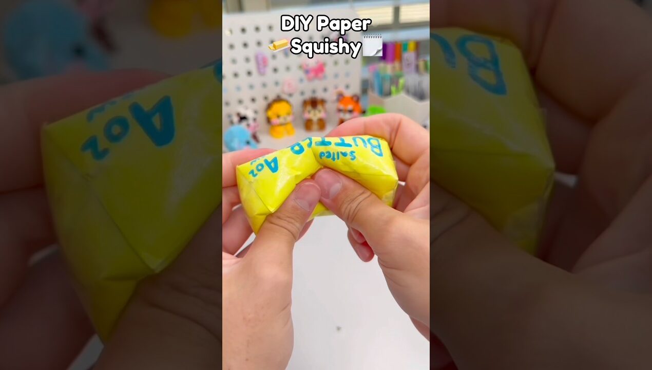 🧈DIY Paper Squishy🗒️!? #papercraft #cutecrafts #diycrafts #diy #crafts