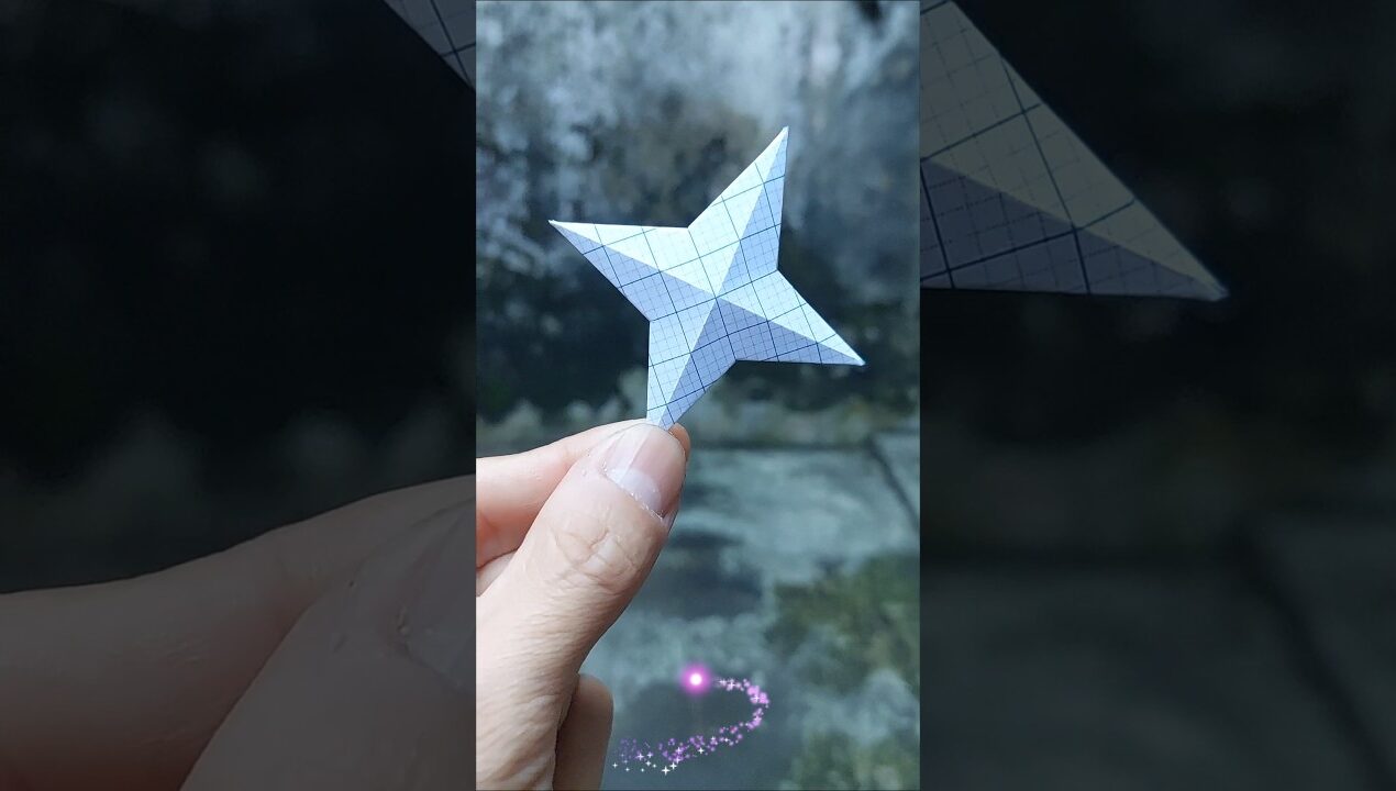 Easy DIY Paper Ninja Star | Tự Làm Phi Tiêu Bằng Giấy Đơn Giản
